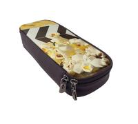 BNVSADC Trousse à crayons et maquillage en similicuir imprimé cinéma et pop-corn - Jolie trousse à crayons - Pour l'école, le bureau, les voyages, Noir , Taille unique, Cartable