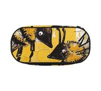 BNVSADC Trousse à crayons imprimée à bulles de bière avec double fermeture éclair pour bureau, école, papeterie pour étudiants, adolescents, garçons, filles, adultes, Bee Love Honey, Taille unique