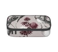 BNVSADC Trousse à crayons imprimée de feuilles de grenouille - Jolie trousse à crayons - Pour bureau, école, voyage, travail, Gravé botanique avec herbes florales, Taille unique, Cartable