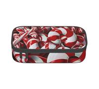 BNVSADC Trousse à crayons imprimée en forme de canne à sucre d'orge - Jolie trousse à crayons - Trousse à crayons pour bureau, école, voyage, travail, Noir , Taille unique, Cartable