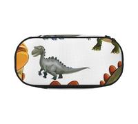 BNVSADC Trousse à crayons imprimée paysage chinois avec double fermeture éclair pour bureau, école, papeterie pour étudiants, adolescents, garçons, filles, adultes, Images de dinosaures., Taille