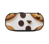 BNVSADC Trousse à crayons imprimée paysage chinois avec double fermeture éclair pour bureau, école, papeterie pour étudiants, adolescents, garçons, filles, adultes, Cookies à puce avec différentes