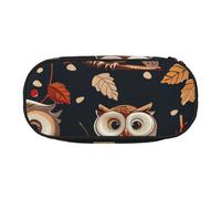 BNVSADC Trousse à crayons rectangulaire avec double fermeture éclair - Motif mandala - Pour bureau, école, papeterie - Pour étudiants, adolescents, garçons, filles, adultes, Hiboux sur une branche
