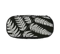 BNVSADC Trousse à crayons rectangulaire avec double fermeture éclair - Motif mandala - Pour bureau, école, papeterie - Pour étudiants, adolescents, garçons, filles, adultes, Silhouette de feuille de