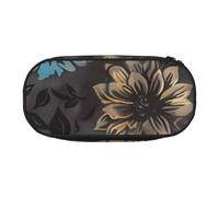 BNVSADC Trousse à crayons rectangulaire avec double fermeture éclair - Motif mandala - Pour bureau, école, papeterie - Pour étudiants, adolescents, garçons, filles, adultes, Motif floral moderne