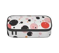 BNVSADC Trousse à crayons rectangulaire avec imprimé mandala - Jolie trousse à crayons - Pour bureau, école, voyage, travail, pois, Taille unique, Cartable