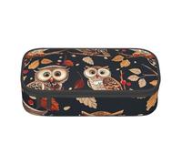 BNVSADC Trousse à crayons rectangulaire avec imprimé mandala - Jolie trousse à crayons - Pour bureau, école, voyage, travail, Hiboux sur une branche d'arbre, Taille unique, Cartable