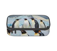 BNVSADC Trousse à crayons rectangulaire avec imprimé mandala - Jolie trousse à crayons - Pour bureau, école, voyage, travail, Pingouins sur l'Iceberg, Taille unique, Cartable