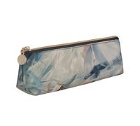 BNVSADC Trousse à crayons triangulaire en cuir avec imprimé peau de serpent noire et blanche pour l'école, le bureau, les voyages, Chaussures de danse, Taille unique, Cartable