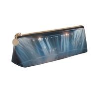 BNVSADC Trousse à crayons triangulaire en cuir avec imprimé peau de serpent noire et blanche pour l'école, le bureau, les voyages, Basketball, Taille unique, Cartable