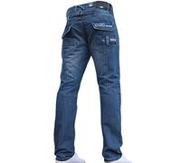 BNWT Enzo Jean coupe droite pour homme Bleu/délavé - Bleu - 30W x 30L