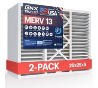 BNX TruFilter MPR 1900 FPR 10 Lot de 2 filtres à air MERV 13 de 10,2 cm x 63,5 x 12,7 cm - Fabriqué aux États-Unis - Filtres pour four et climatisation, santé, allergies, moisissures, bactéries,