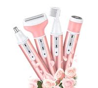 BNXXL SKIN Rasoir électrique humide et sec pour femme et homme - Rasoir électrique 4 en 1 pour femme - Épilateur sans douleur pour le nez, le visage, le corps, les jambes, le bikini et les bras