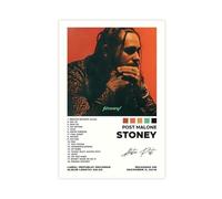 bnyesa Stoney Poster - Poster Post Malone sur toile pour décoration de chambre à coucher, bureau, chambre, cadeau (50 x 75 cm)