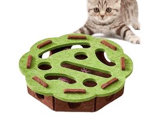 BnyHjir Puzzles pour Chats, d'intérieur pour Chat | Jeu de Labyrinthe en Feutre avec Clochette, Accessoires pour Chaton pour l'ennui en intérieur, Les Exercices de grattage, la Stimulation