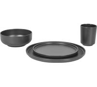 Bo-Camp 16 pcs. set de vaisselle Patom mélamine anthracite