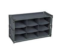Bo-Camp - Armoire/Range-tout pliable - 9 compartiments - Multifonctionnel , Anthracite, 84 x 30 x 51 cm