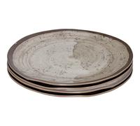 Bo-Camp Assiette petit déjeuner Halo Mélamine 4 Pièces - Beige