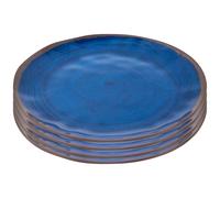 Bo-Camp Assiette petit déjeuner Halo Mélamine 4 Pièces - Bleu