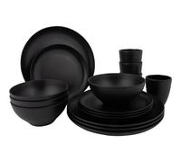 BO-CAMP BC IND Vajilla Orville 16pcs bla pour camping et plein air, idéal pour usage nomade confortable, format léger