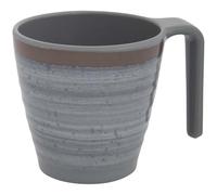 BO-CAMP BC Taza Halo M 4pzas melamina gris pour camping et plein air, avec format léger, camping facile au quotidien