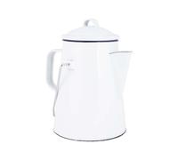 Bo-Camp Bouilloire à thé Émail 1,6 Litres - Blanc/Bleu