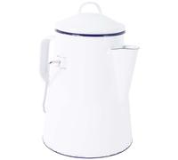 Bo-Camp - Bouilloire à thé - Émail - Blanc/Bleu - 1,6 Litres