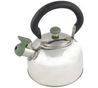 Bo-Camp - Bouilloire sifflet - Trend 2 - Poignée pliable - 2,5 Litres, Argent