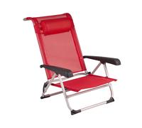 Chaise De Plage Aluminium Rouge Bo-Camp Rouge