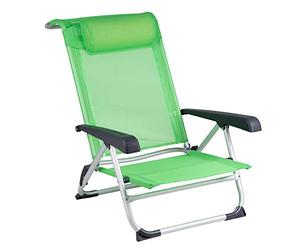 Bo-Camp - Chaise de Plage - Saint-Tropez - Aluminium - Vert