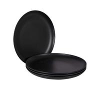 Bo-Camp Industrial Orville Assiette plate 4 Pièces - Noir