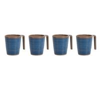 Bo-Camp Mug Halo L Mélamine 4 Pièces - Bleu