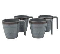 Bo-Camp Mug Halo M Mélamine 4 Pièces - Gris