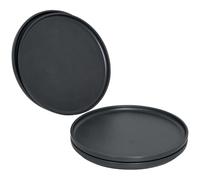 Bo-Camp Patom Assiette à petit-déjeuner, 4 pièces, anthracite, Ø 20 cm