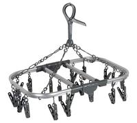 Bo-Camp - Séchoir carrousel - Ovale - 20 Pinces - Gris