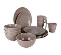 Bo-Camp Stone Vaisselle 16 Pièces - Beige