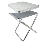 Bo-Camp - Tabouret + Tablette/Plateau - Gris