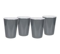 Bo-Camp - Tasse - Bicolore - Mélamine - 4 Pièces - Gris