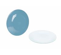 Bo-Camp Two-Tone assiette plate mélamine 4 Pièces - Bleu