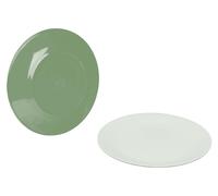 Bo-Camp Two-Tone Assiette plate Mélamine 4 Pièces - Vert