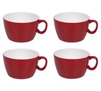 Bo-Camp Two-Tone Bol à soupe Mélamine 4 Pièces - Rouge
