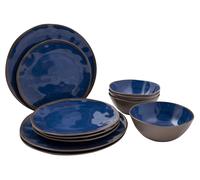 Bo-Camp Vaisselle 12 pcs Halo Mélamine bleu Multicolore