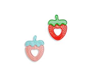 Bo Jungle - Lot de 2 Anneaux De Dentition À Réfrigérer Fraise