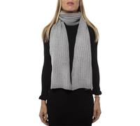 Bo.MA. écharpe côtelée en 100% cachemire régénéré, unisexe, made in Italy, gris, taille unique