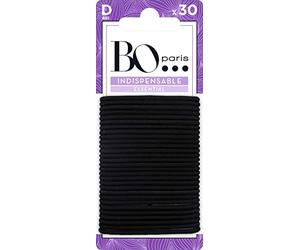 Bo... Paris - Collection : Indispensable - Essential - Elastiques cheveux noirs - Elastiques cheveux fins à normaux - Pack de 30 élastiques cheveux - Sans métal - Lot de 1