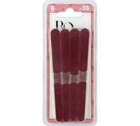 Bo...Paris - Limes à Ongles émerisées - Pack de 36 Limes Rouges - pour des Ongles Toujours soignés - Lot de 1