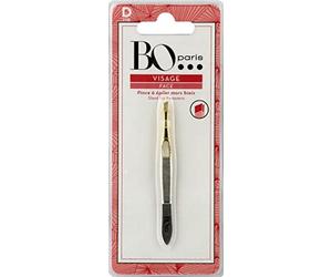 Bo... Paris - Pince à épiler Mors Biais - Pinces à épiler spécialement adapté à l'épilation de Tous Les Types de Poils- Lot de 1