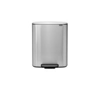 BO poubelle à pédale 60L, acier mat FPP