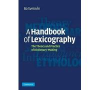 Bo Svensén A Handbook of Lexicography (Poche)