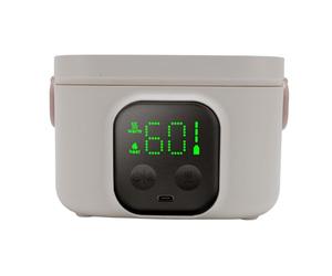 Bo te D jeuner lectrique Portable 500 ml Chauffe Plats Sans Fil 25 W avec 7 Vitesses et Doublure en Acier Inoxydable 304 pour Bureau Camping cole
